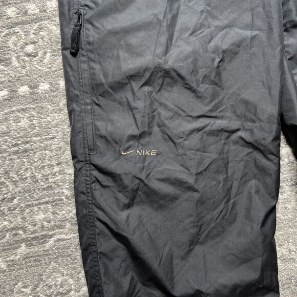 Vintage Nike Track Pants Mens Large Black Windbreaker Vented Hip Hop Y2K Baggy - Picture 3 of 13